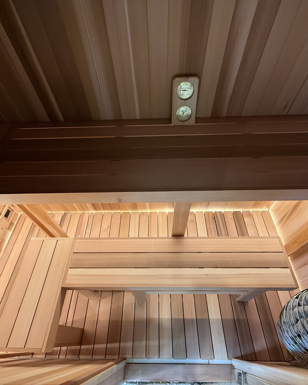 Luxurious Custom Finnish Sauna Built in an Existing Closet in a Bellevue Home